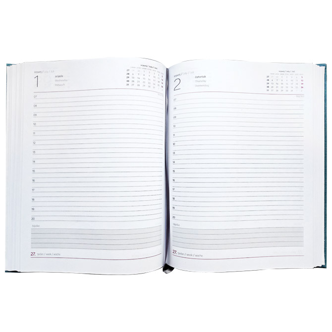 60379-5 Rokovnik B5 dnevni (dan-stranica) Biella D30 sivi