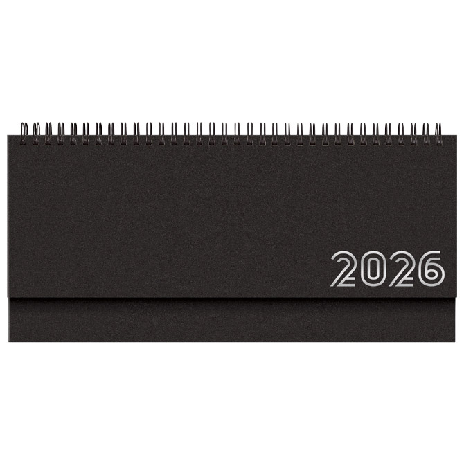 38100 Planer stolni tjedni 2026. spirala crni