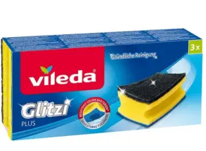 55196-3 Kuhinja-spužvica za suđe abrazivna VILEDA GLITZI plus 3/1