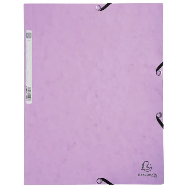 25143-19 Fascikl kartonski klapna s gumicom A4 EXACOMPTA 55535E pastelno ljubičasta