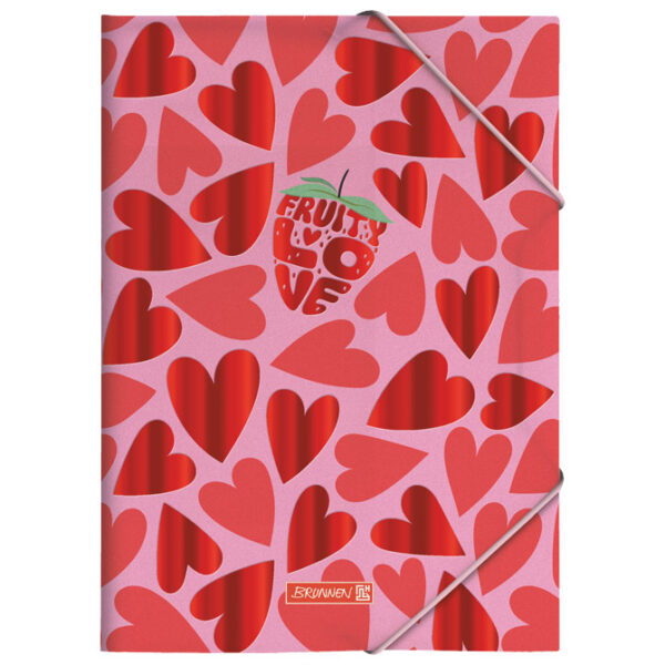 2514-24 Fascikl plastificirani klapna s gumicom Fruity Love Brunnen