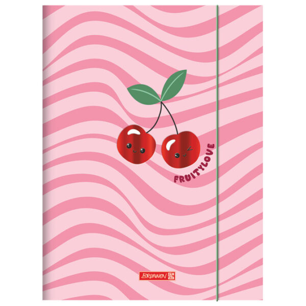 25143-18 Fascikl plastificirani klapna s gumicom A3 Fruity Love Brunnen