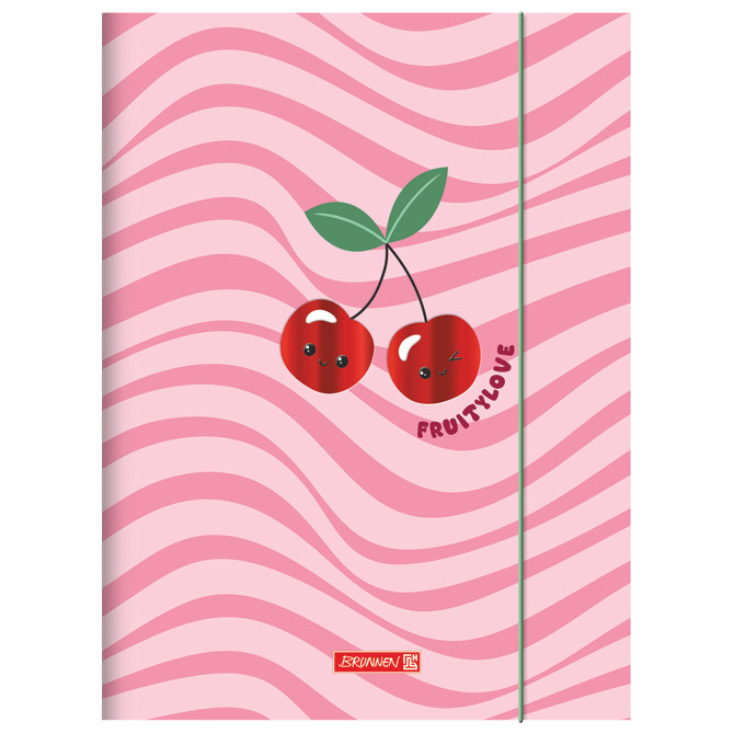 25143-18 Fascikl plastificirani klapna s gumicom A3 Fruity Love Brunnen