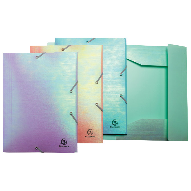 25143-23 Fascikl plastificirani klapna s gumicom Candy Tidy Exacompta 55130E holografik