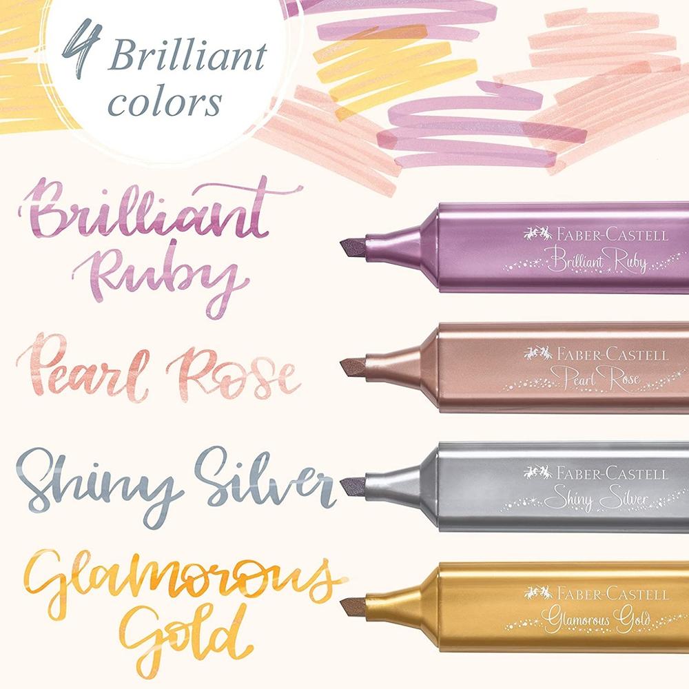11408-1 Signir  1-5 mm 46 Metallic kart.kutija Faber Castell 254674 4boje blister